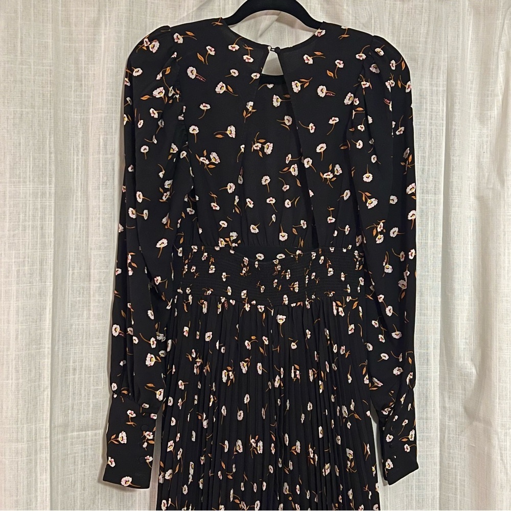 AFRM Zane Noir Spring Floral Open Back Midi Dress Size XS - Picture 5 of 15